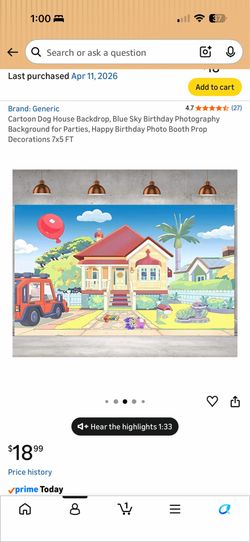 Bluey House Backdrop,  Background for Parties, Happy Birthday Photo Booth Prop Decorations 7x5 FT