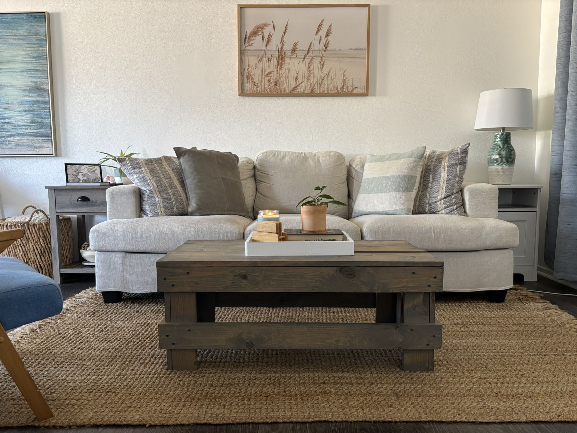 White couch purchased less than a year ago (willing to negotiate)