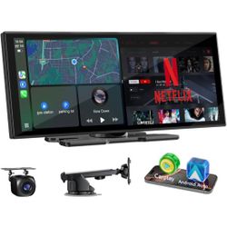 ☆ Upgraded 11" CarPlay Screen for Car, Built-in Net-Flix/YouTube/TikTok and Other Apps (No Mirroring Needed), Wireless Car Stereo for Apple Carplay & 