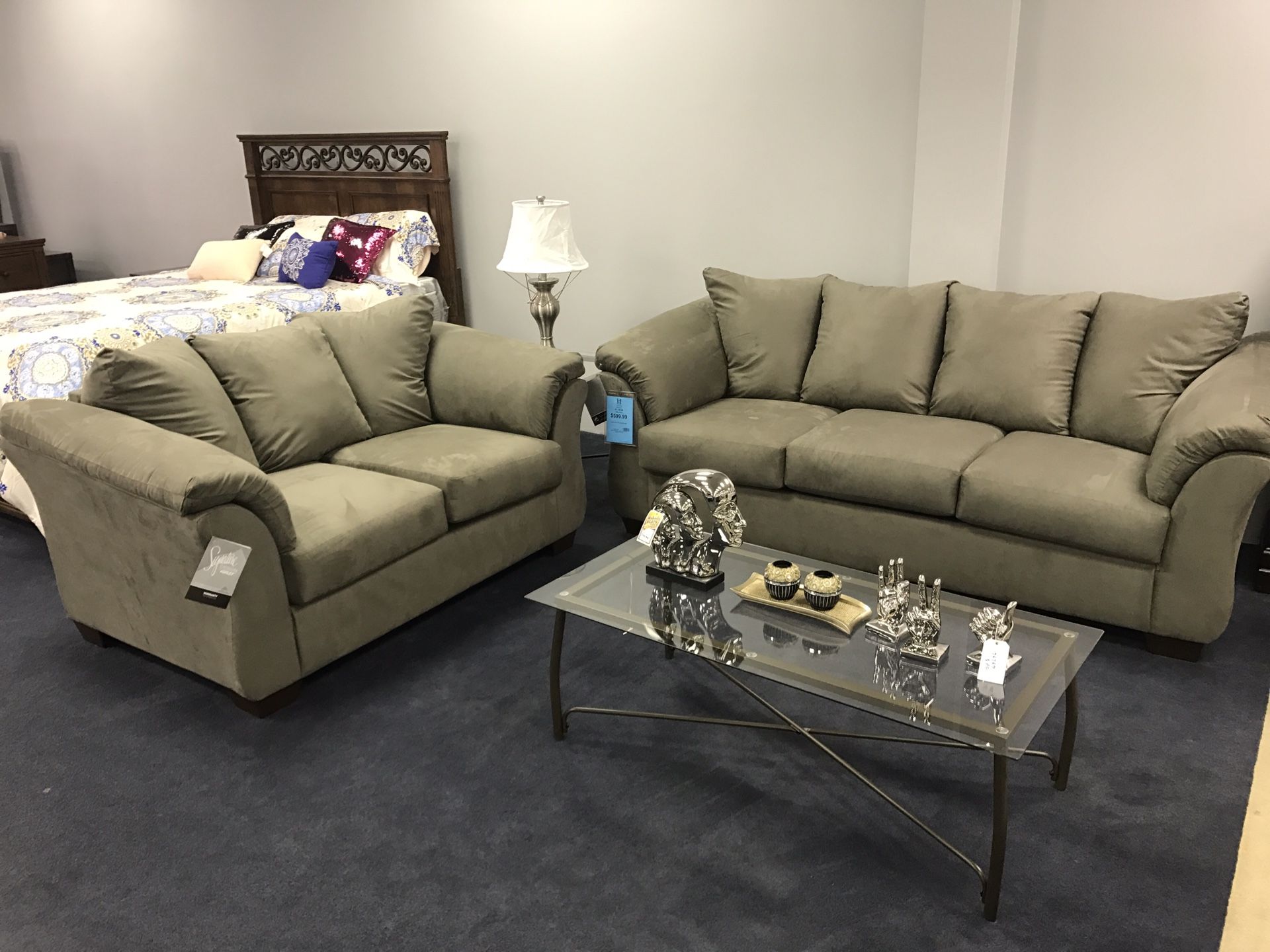 Sofa and loveseat SET all colors black gray red navy