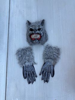 Werewolf mask and gloves