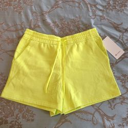 Lululemon Loungeful High Rise Short 4" Electric Lemon Women Size 12