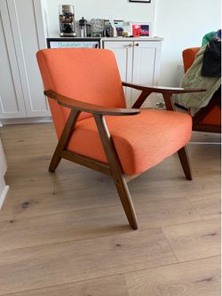Orange accent chair