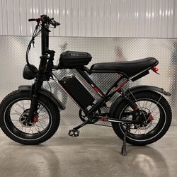 NEW - 1000Watt Electric Scrambler Style Ebike with BMX Handlebars, 33mph, 20ah Battery,  2 USB Hookups, Disc Brakes