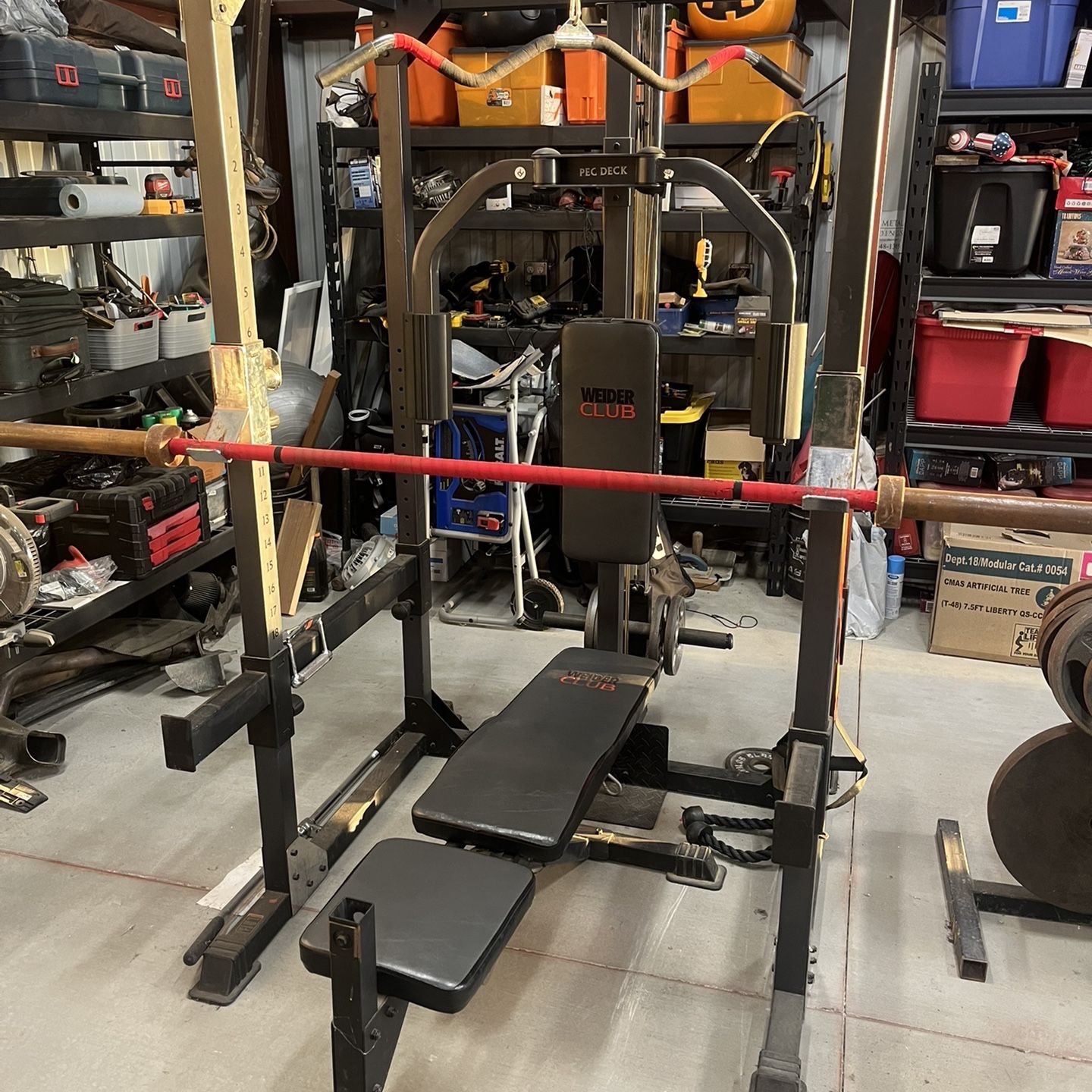 Full Rack Weight Sent With Cables And Spin Bike 