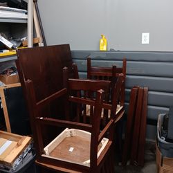 Dark Wood Dining Table 