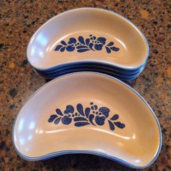 Pfaltzgraff Folk Art Crescent Plates-Set of 8