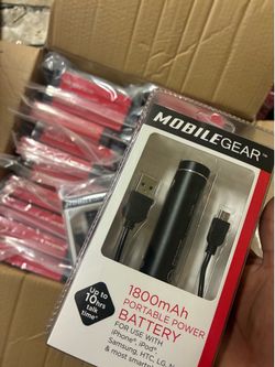 Black portable chargers in BULK or packs of 3