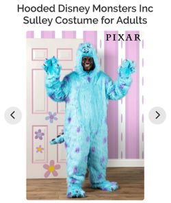 Hooded Disney Monsters Inc Sulley Halloween Costume for Adults