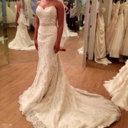 Wedding Dress with Veil and Belt