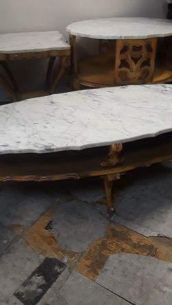 Marble top coffee table