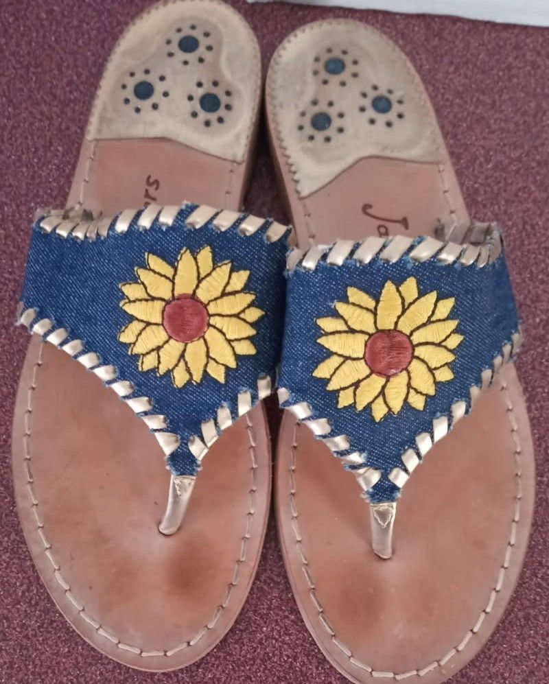 Jack Rogers Sun Flower Sandals 6.5
