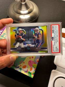 Tom Brady Drake maye Gold 3/10 Paramount Pairings PSA 8