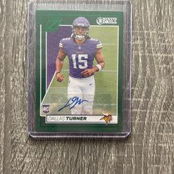 2024 Zenith Dallas Turner 2 Minute Drill Autograph RC Vikings
