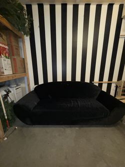 Black Velvet Sofa