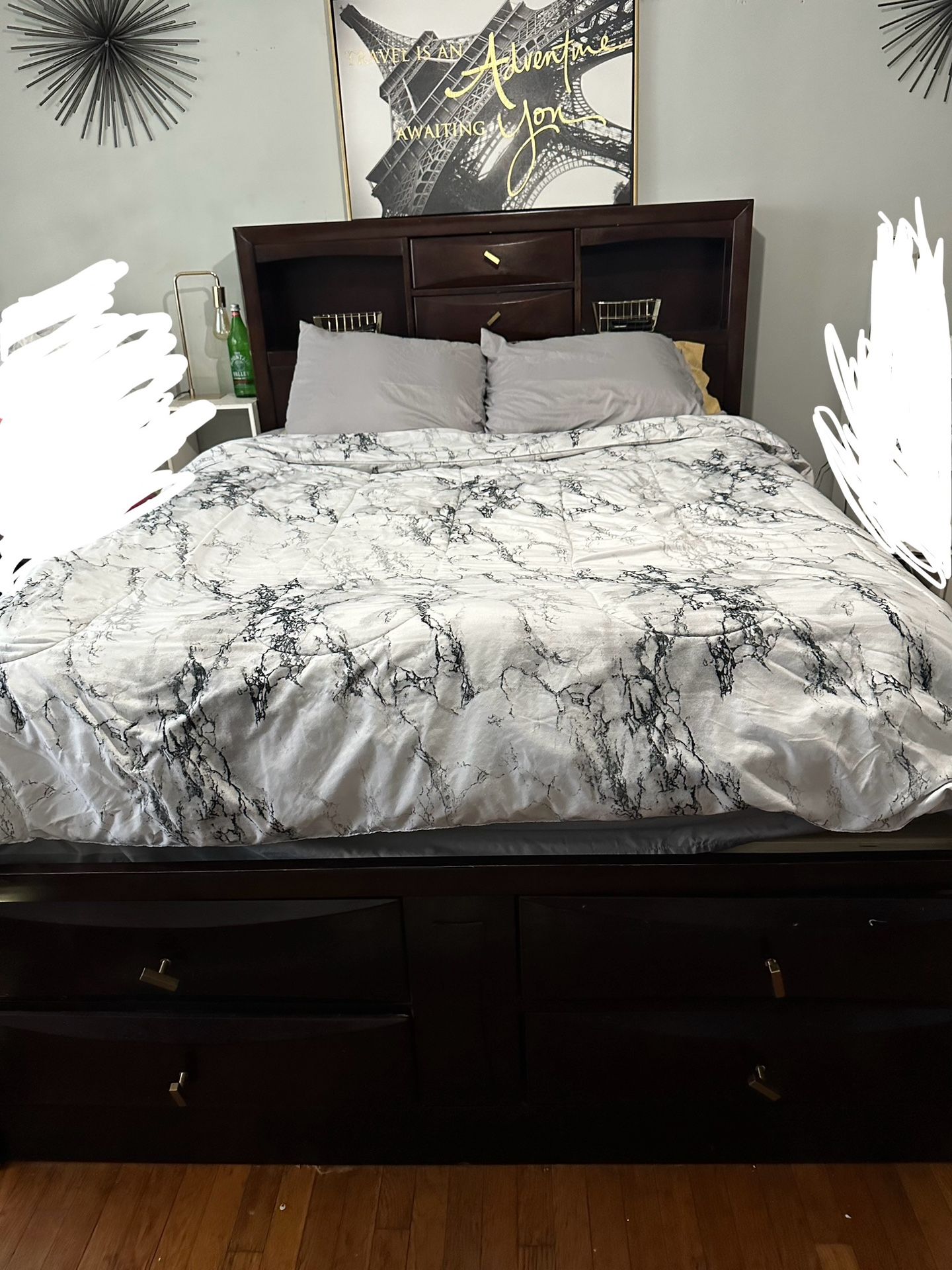 Queen Size Bed Frame With Drawers