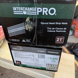 interchange pro round head strip nails 21 angle 1 box metabo ! Total 10,000 nails