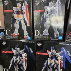 4 Bandai Ichiban Kuji Masterlise Gundam Rx-78 + Freedom Prize A B C D Japanese Exclusive