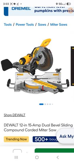 Brand New in Box DEWALT 12-in 15-Amp Dual Bevel Sliding Compound Corded Miter Saw