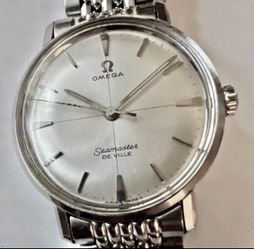 VINTAGE OMEGA SEAMASTER DEVILLE CROSSHAIR DIAL BEADS OF RICE BRACELET-SERVICED