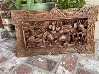 Hand carved wall art