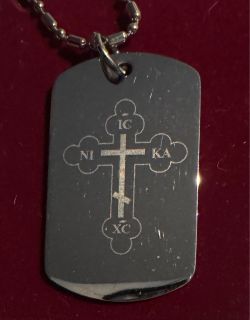 Dog tag with Orthodox Cross