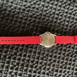 Red band Quartz watch