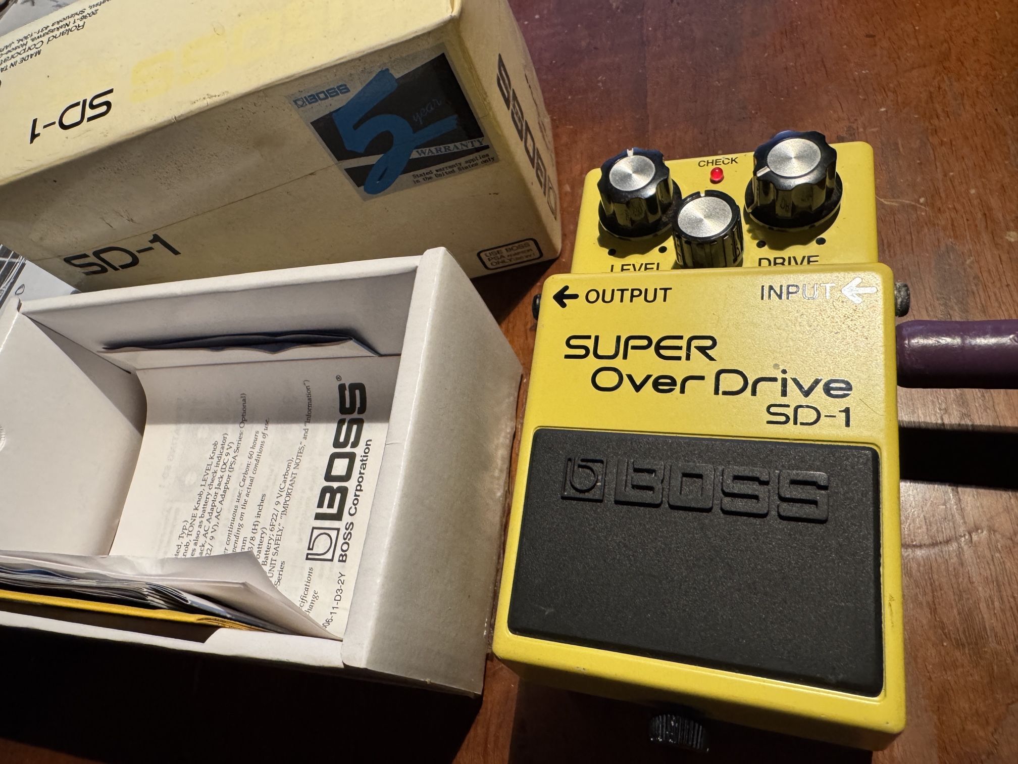 Boss SD-1 Classic SUPER Over Drive Guitar Pedal NOS