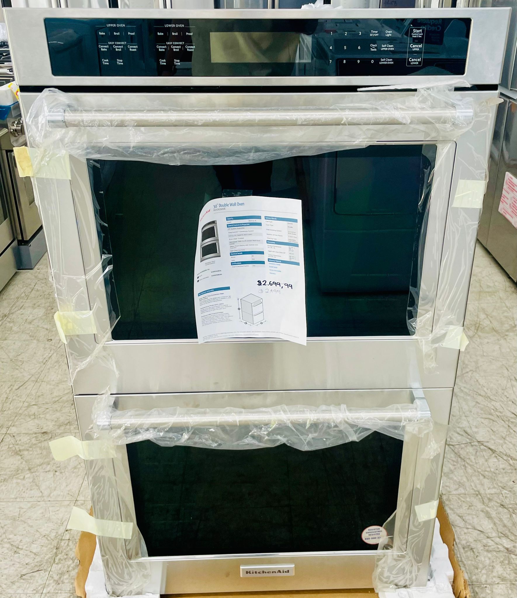 🔥🔥30” Kitchenaid Double Wall Oven