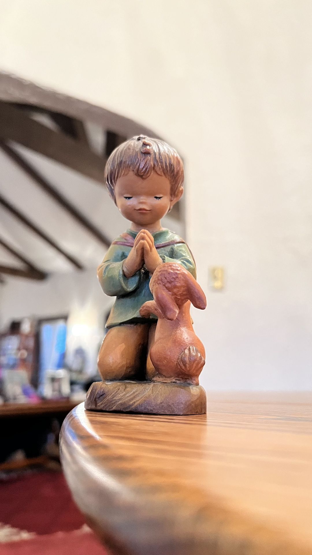 Anri The Prayer Ferrandiz 5.25" Wood Sculpture
