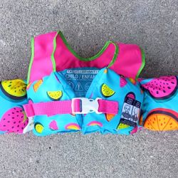 Safety Swim Vest Floaties 33 Lbs. to 55 Lbs. Excellent Condition 