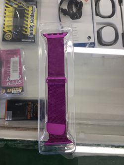 Replacement band stainless steel mesh magnetic For Apple Watch 38mm purple band