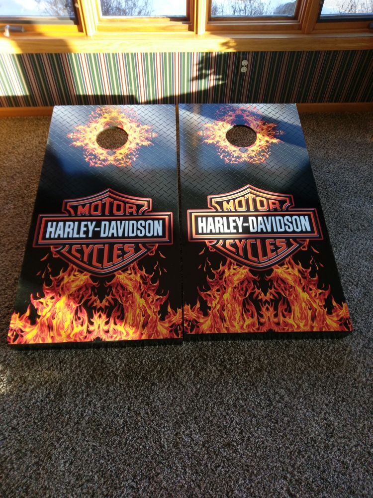 Harley Davidson Custom Cornhole/ Bean Bag board's