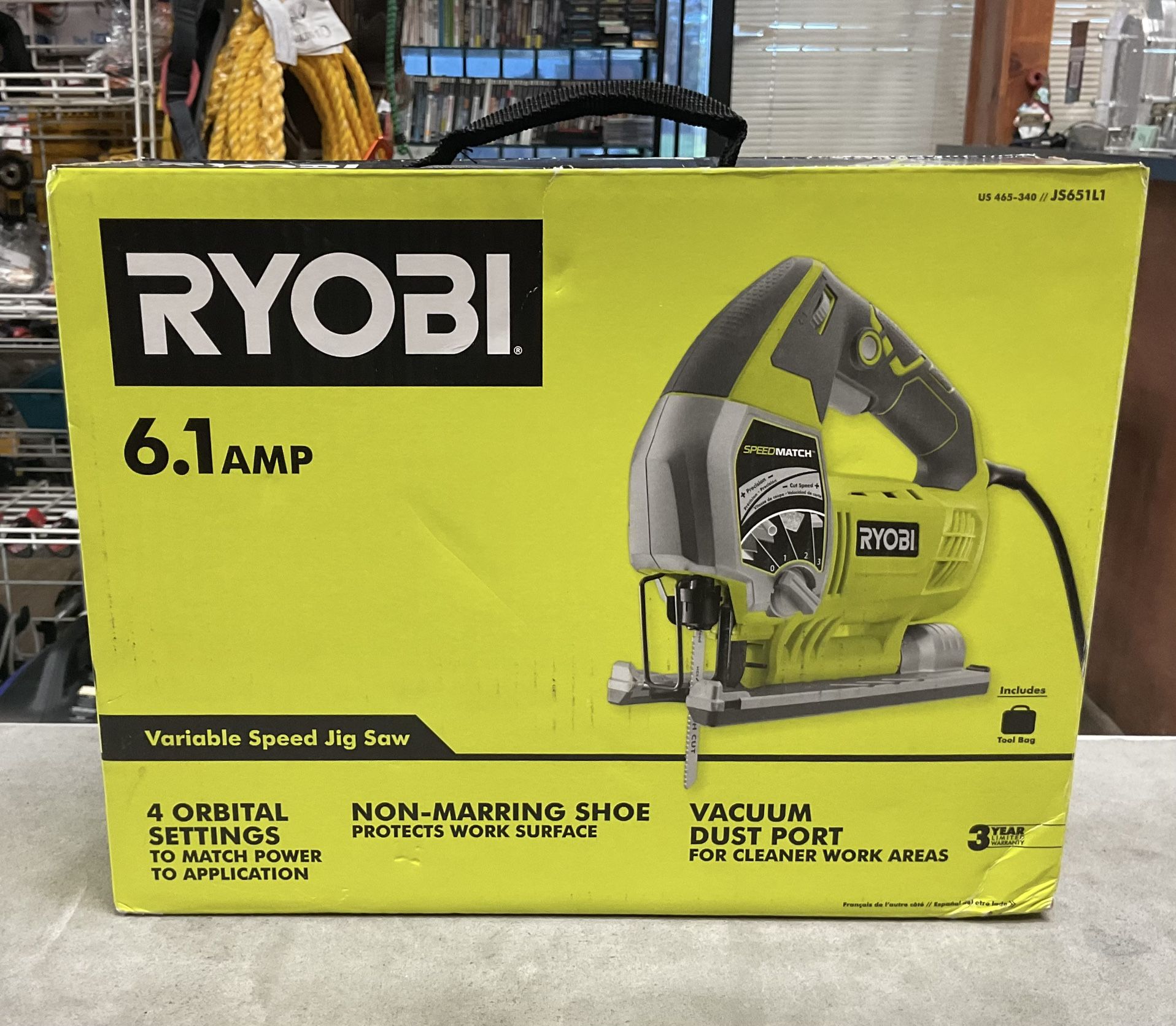 Ryobi 6.1 Amp Variable Speed Jig Saw W/ Speedmatch