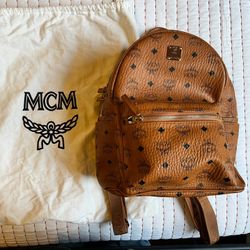 MCM Brown Leather Backpack