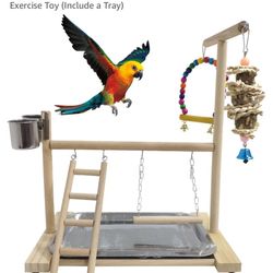Bird Playground Stand with Tray – Brand New Parque de Juegos para Pájaros con Bandeja – Nuevo