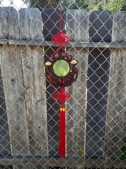 Chinese Red Mystic Knot Tassel Charm Hanger