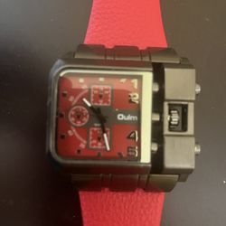 Oulm HP3364 Red Square Men’s Fashion Watch — Big Dial Price: $24 (OBO) Location / Pickup: Menifee, CA — pickup available. Can meet in San Diego or Coa