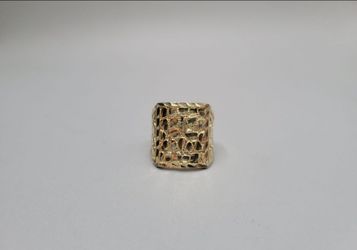 10K Yellow Gold Nugget Ring (Size 10 & 1/2)