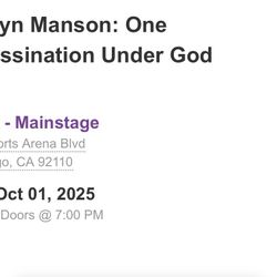 Marilyn Manson Ticket