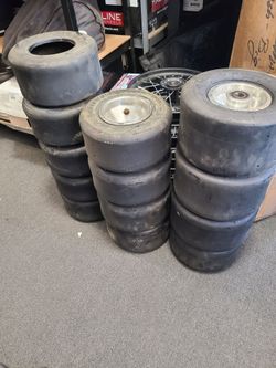 Mini bike & Go kart tires/wheels 5 inch slicks Dolly Cart Wagon