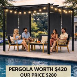 Brand New 10 X 10 Heavy Duty Pergola Canopy Worth $480