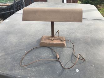 Vintage metal tanker desk lamp industrial