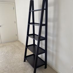 5-Shelf Ladder Bookcase, Espresso