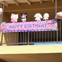 Kuromi Birthday Banner 