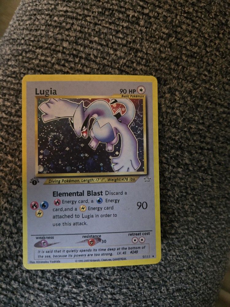 1st Edition Lugia Pokemon Card