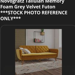 Velvet Memory Foam Futon