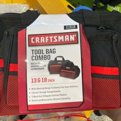 Craftsman 513528 Tool Bag Combo, 13" and 18" 2 Pack Bundle 