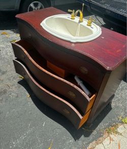 Bathroom Vanity With Sink- 46”Lx21”Wx34”H