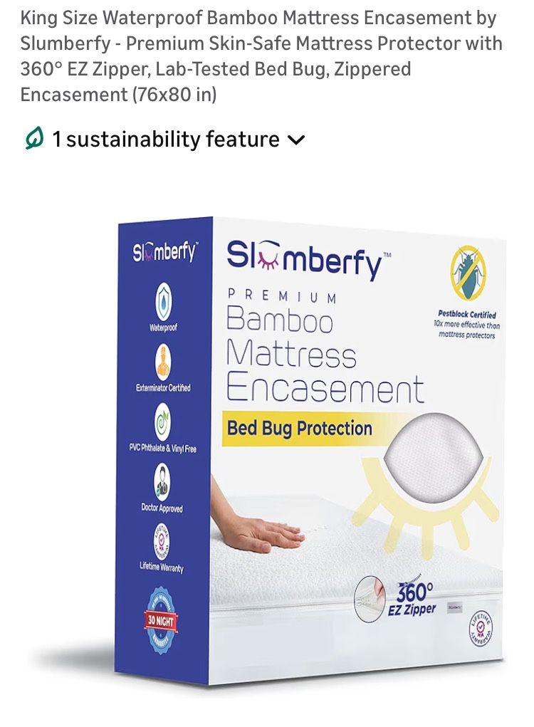 Bamboo Mattress Encasement (King)